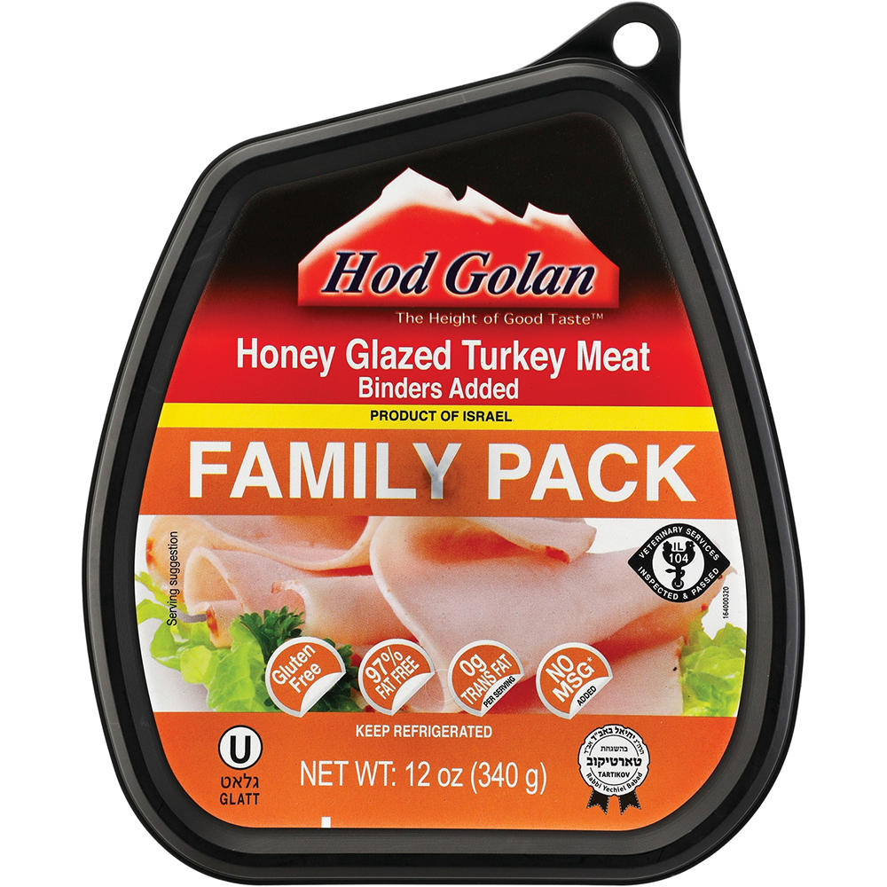 Hod Golan Honey Glazed Turkey Family Pack, Kosher, 12 oz