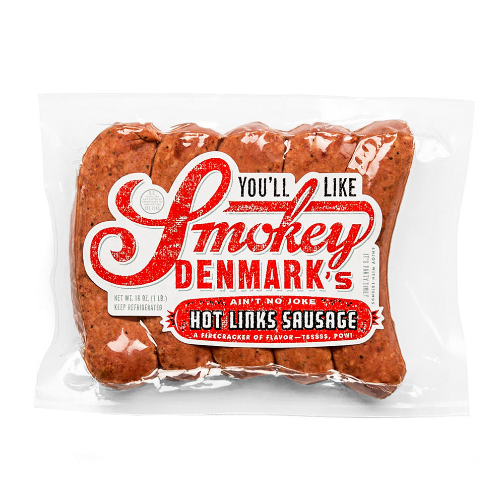 Smokey Denmark Hot Links Sausage, 5 ct