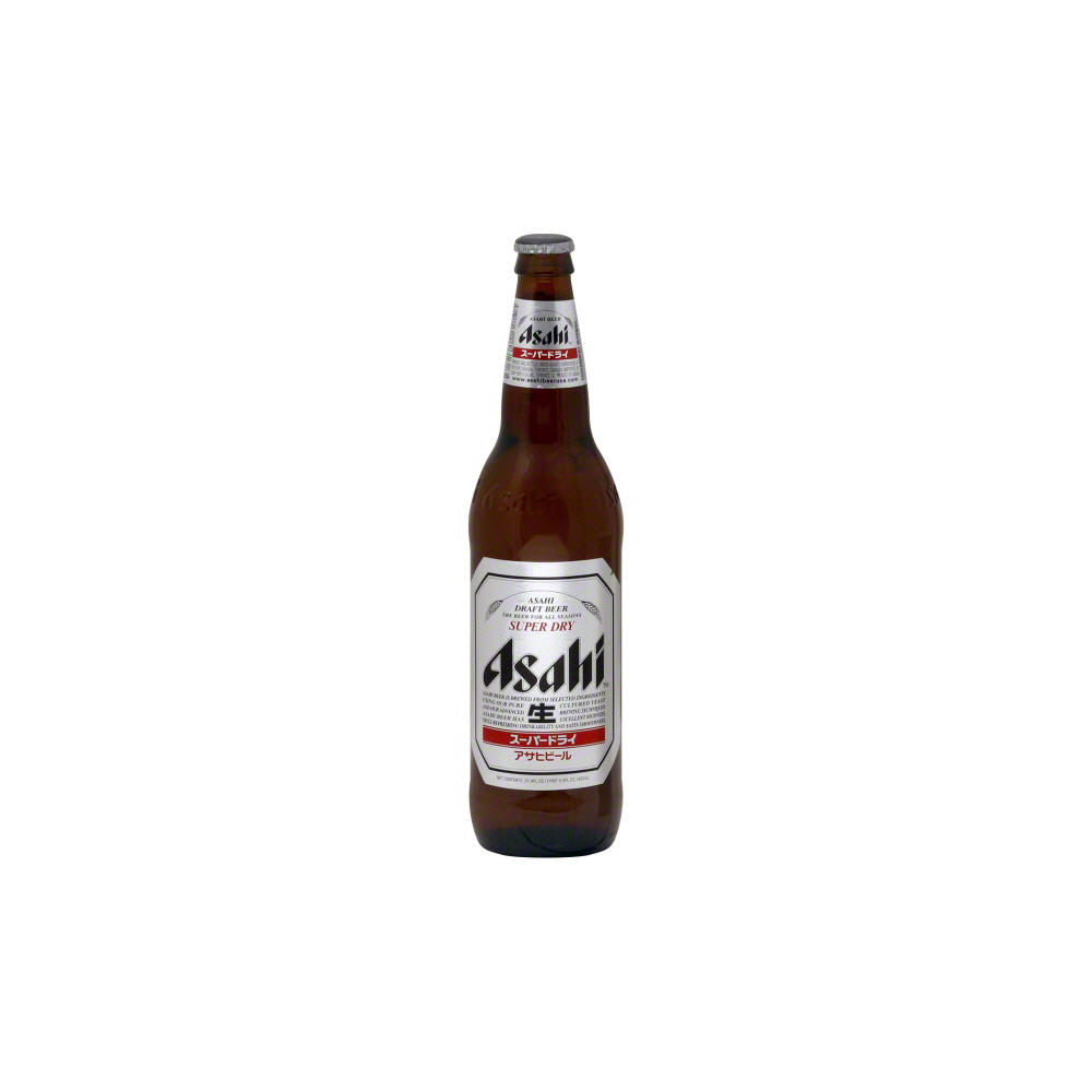 Asahi Super Dry Beer, Glass Bottle, 21.4 fl oz