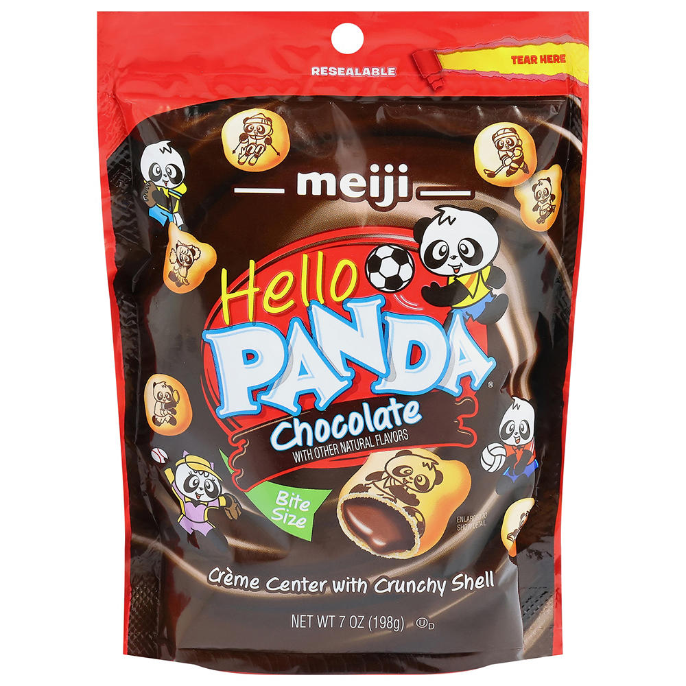 Meiji Hello Panda Bite-Size Crunchy Cookies - Chocolate, 7 oz