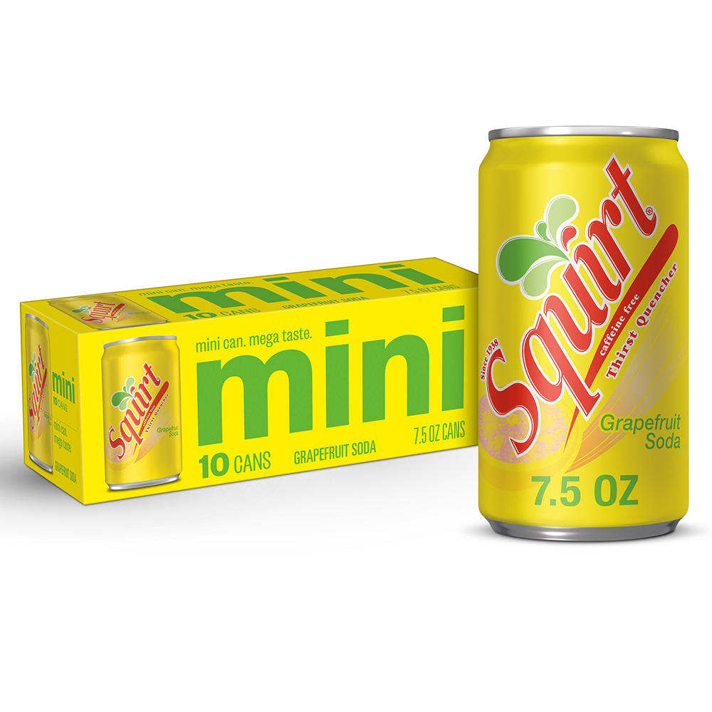 Squirt Citrus Grapefruit Soda 10 pk Mini Cans, 7.5 oz