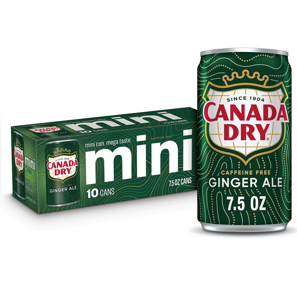 Canada Dry Ginger Ale Soda 10 pk Mini Cans, 7.5 oz