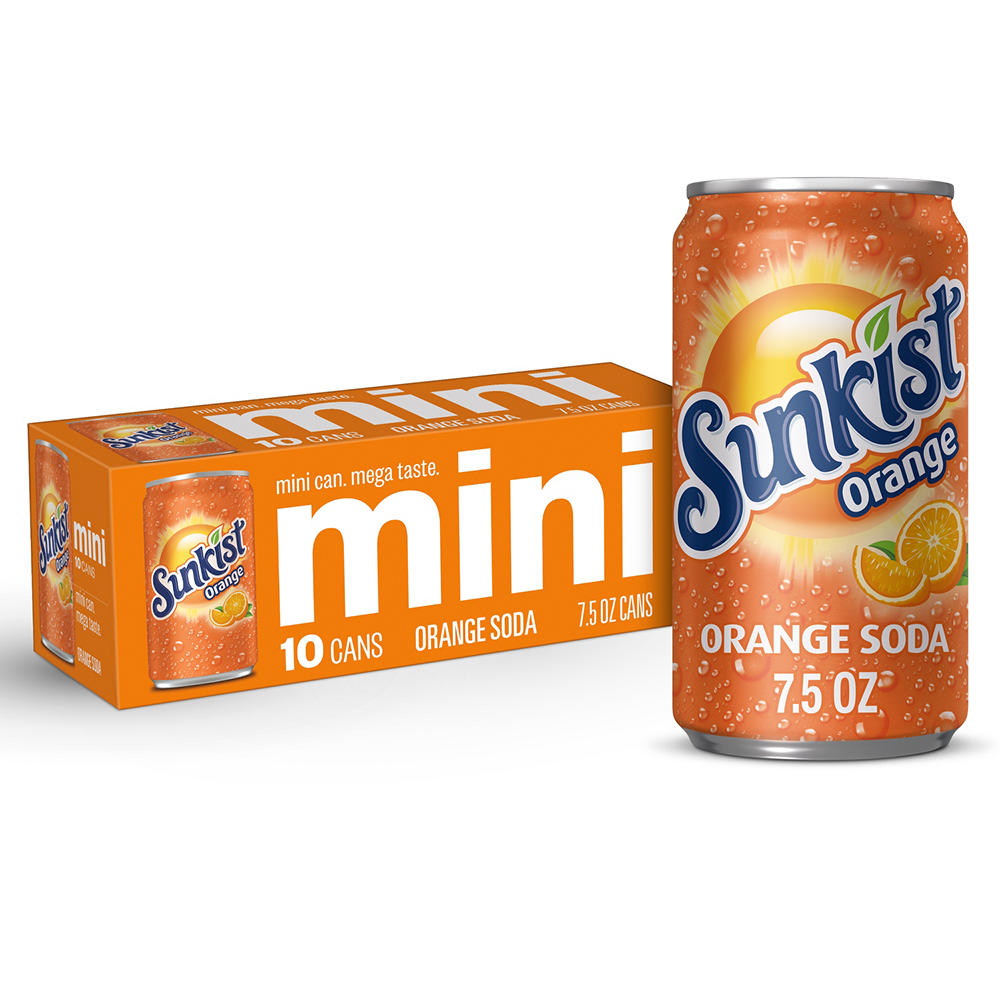 Sunkist Orange Soda 10 pk Mini Cans, 7.5 oz