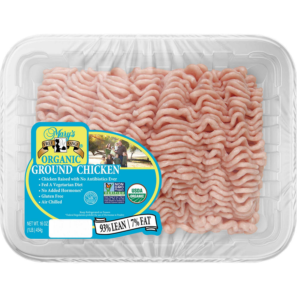 Mary's Free Range Organic Ground Chicken - 93% Lean, 16 oz