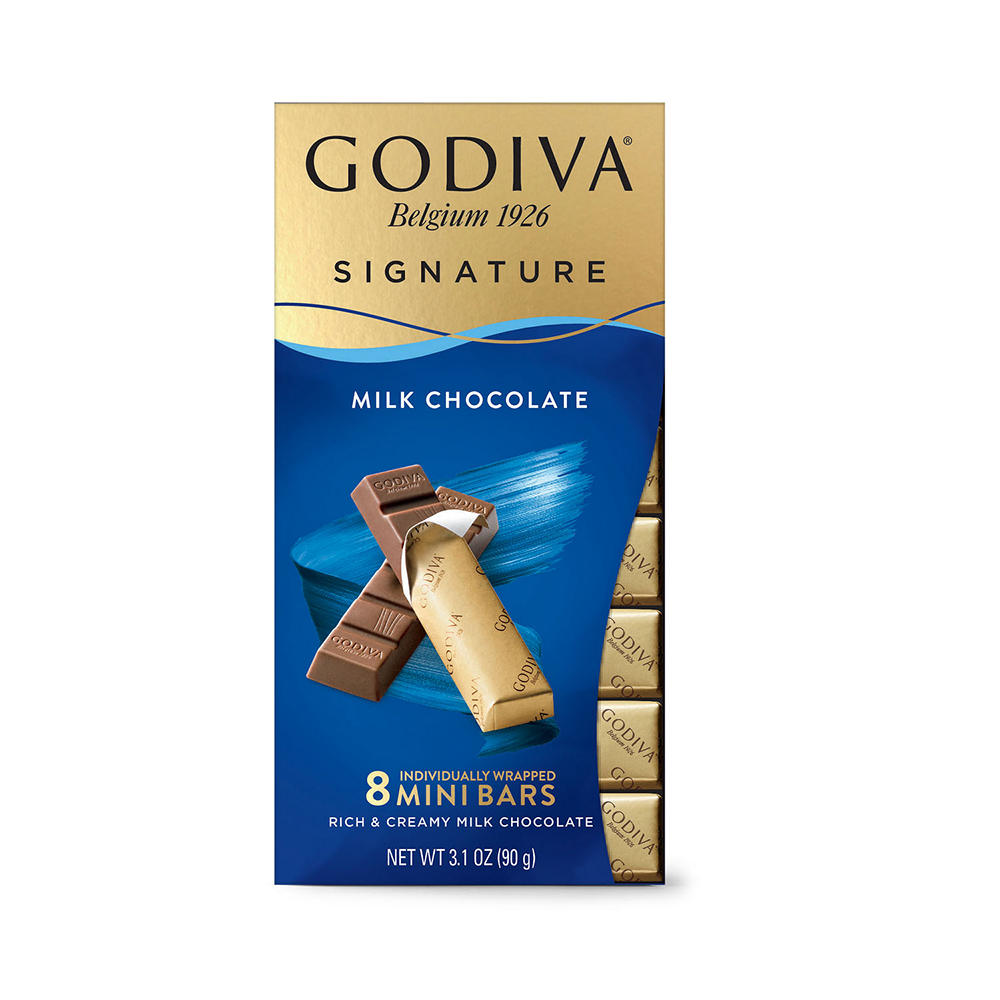 Godiva Signature Milk Chocolate Mini Bars, 8 ct