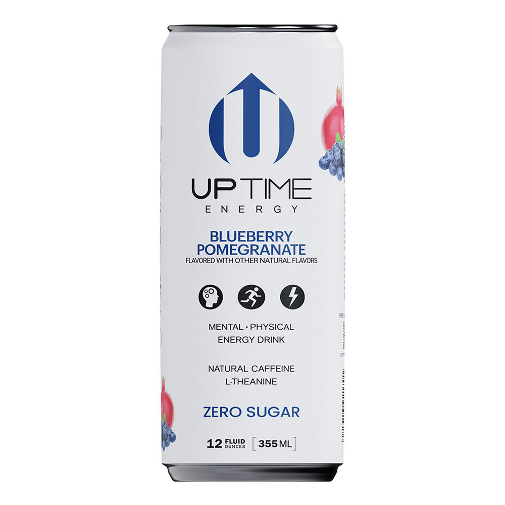 UPTIME Zero Sugar Energy Drink - Blueberry Pomegranate, 12 oz