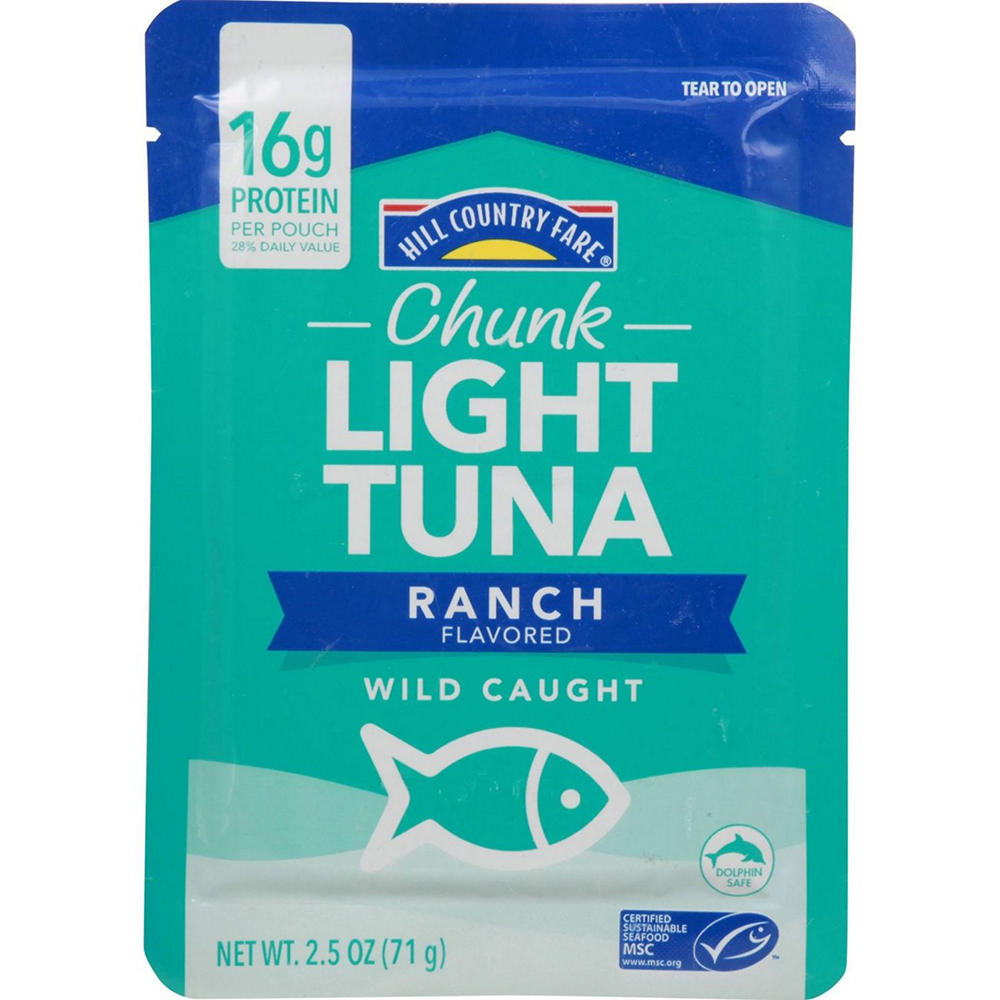 Hill Country Fare Chunk Light Tuna Ranch Pouch, 2.5 oz