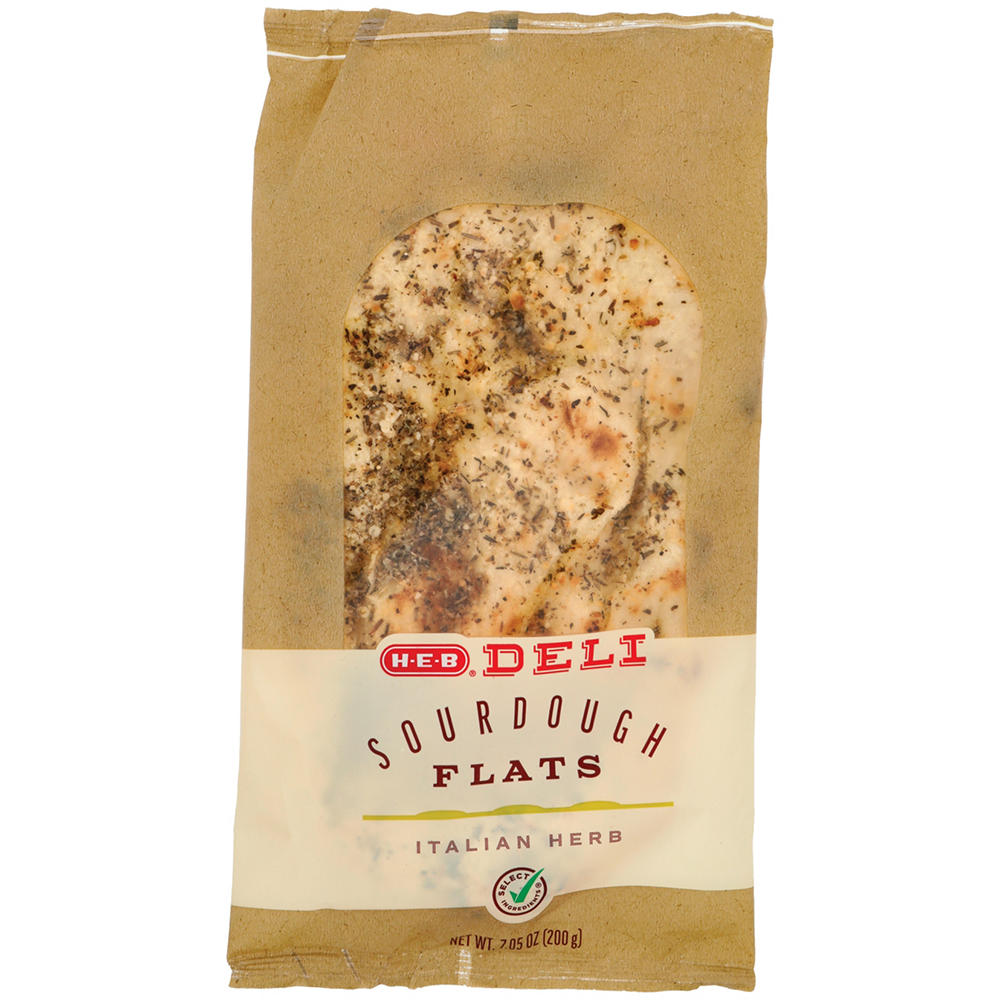 H-E-B Deli Sourdough Flatbread - Italian Herb, 7.05 oz