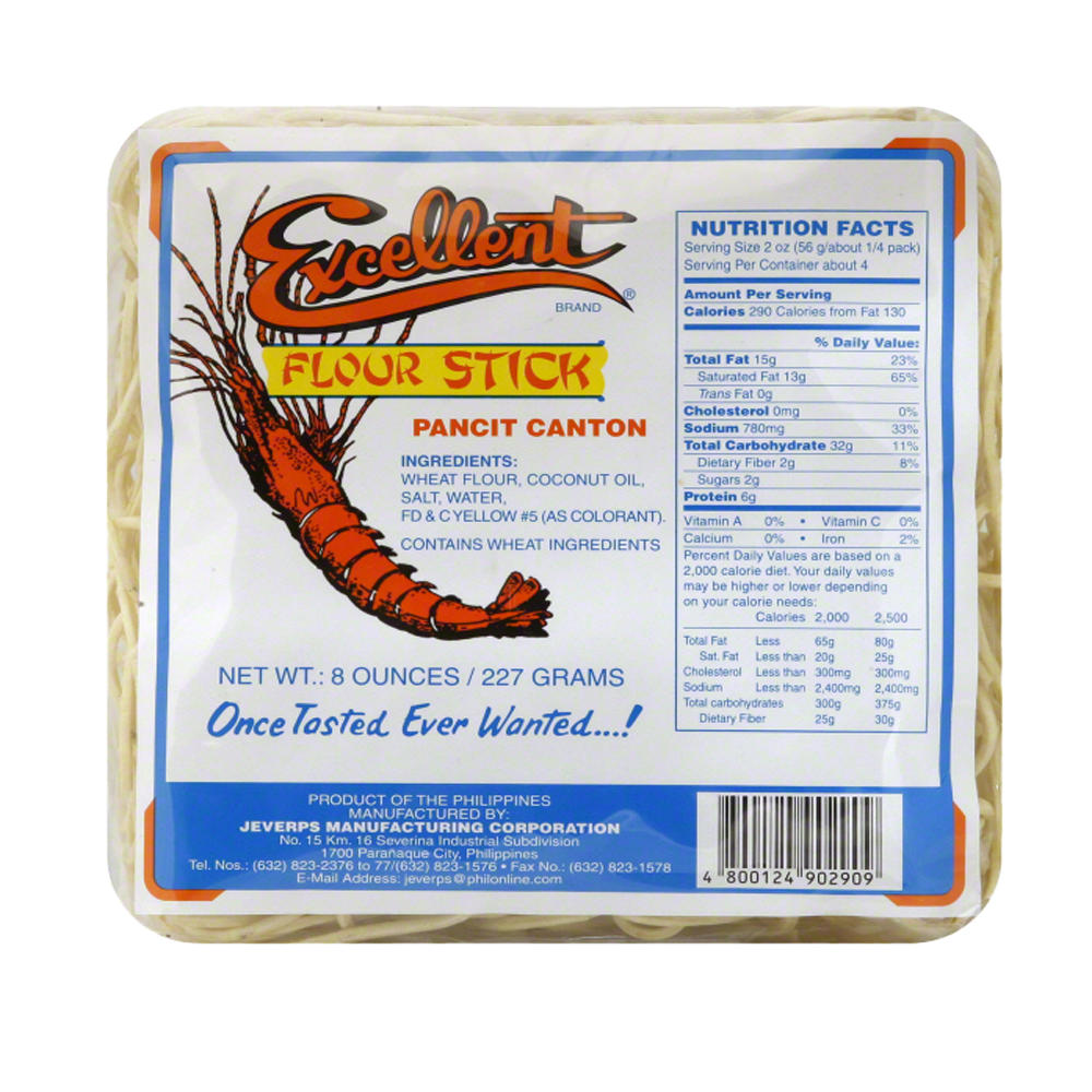 Excellent Pancit Canton Flour Stick Noodles, 8 oz