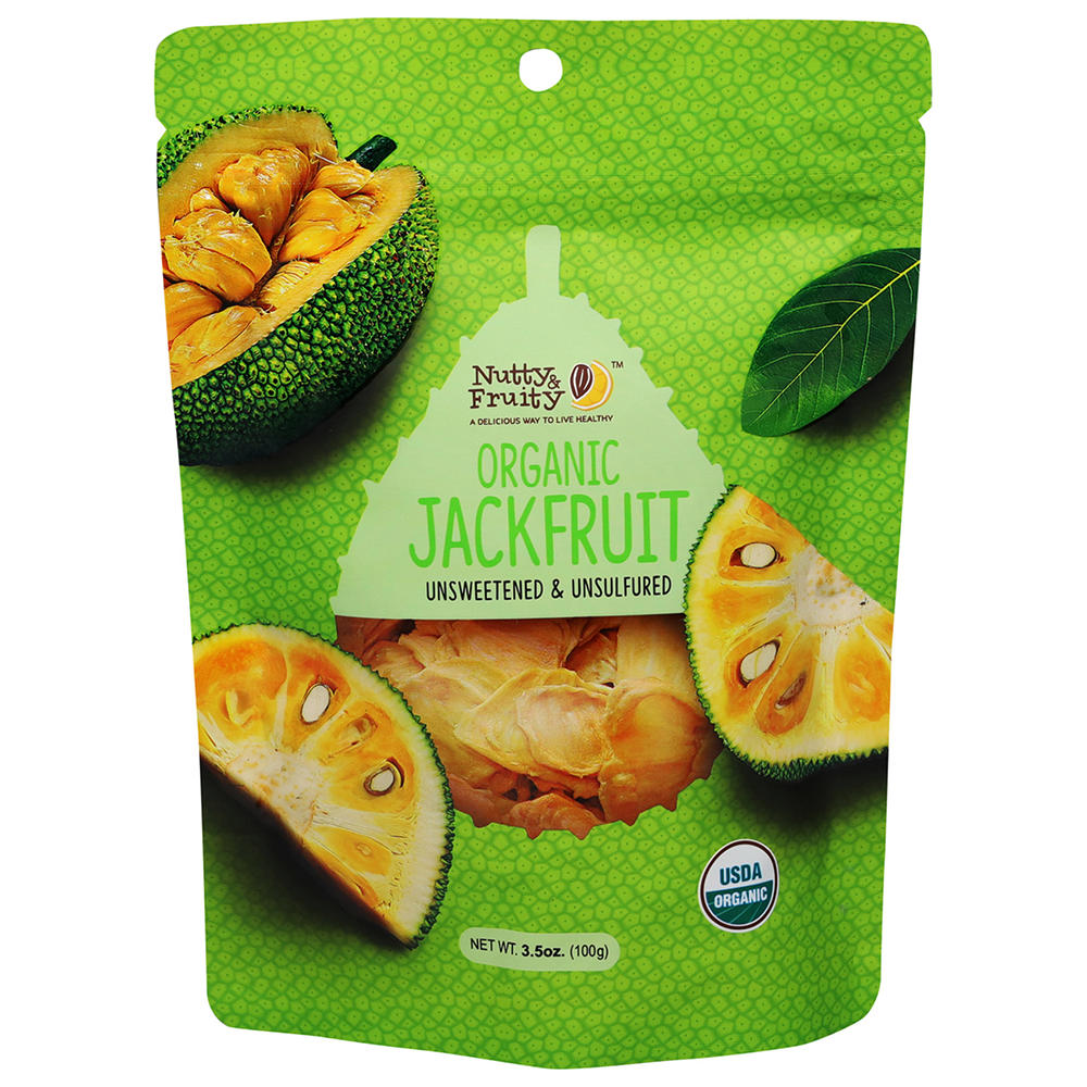 Nutty & Fruity Organic Unsweetened & Unsulfured Jackfruit, 3.5 oz