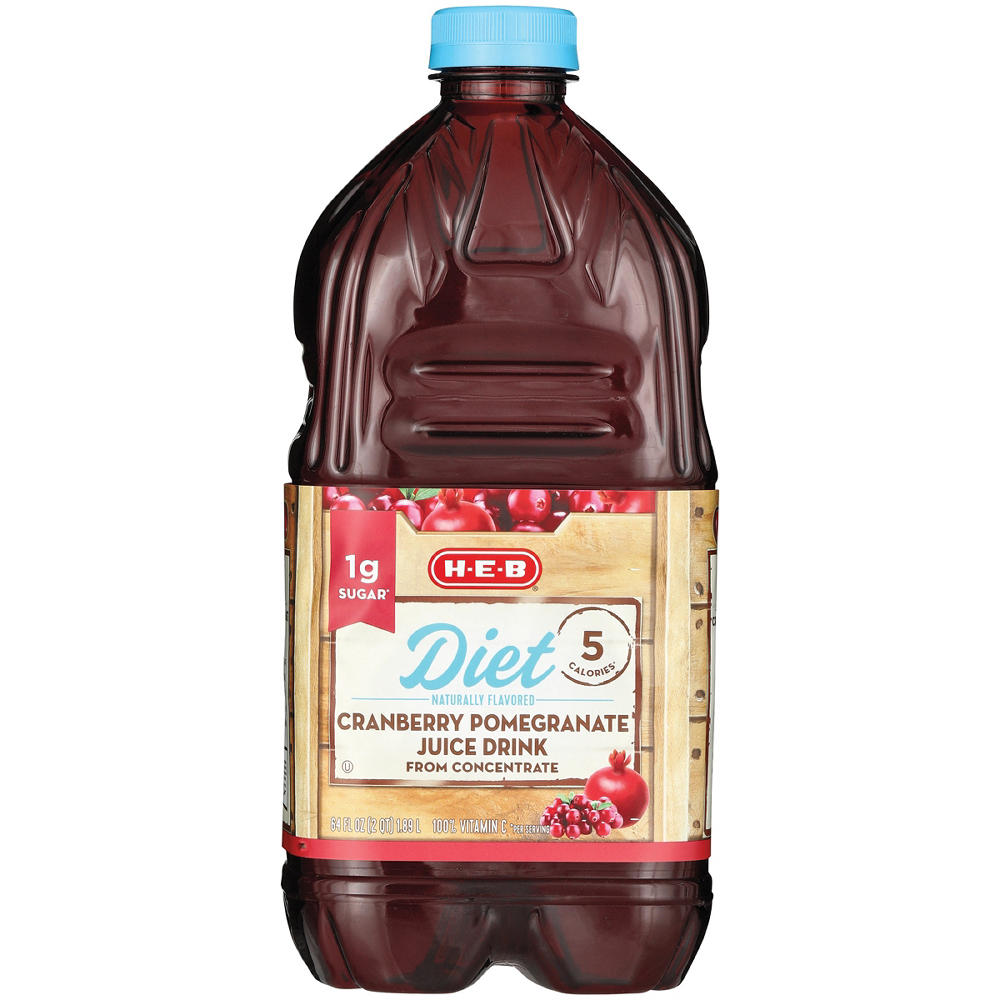 H-E-B Diet Cranberry Pomegranate Juice, 64 oz