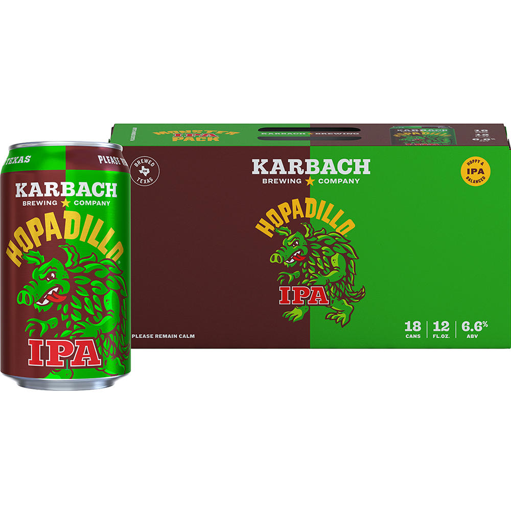 Karbach Hopadillo IPA Craft Beer 18 pk Cans, 12 oz