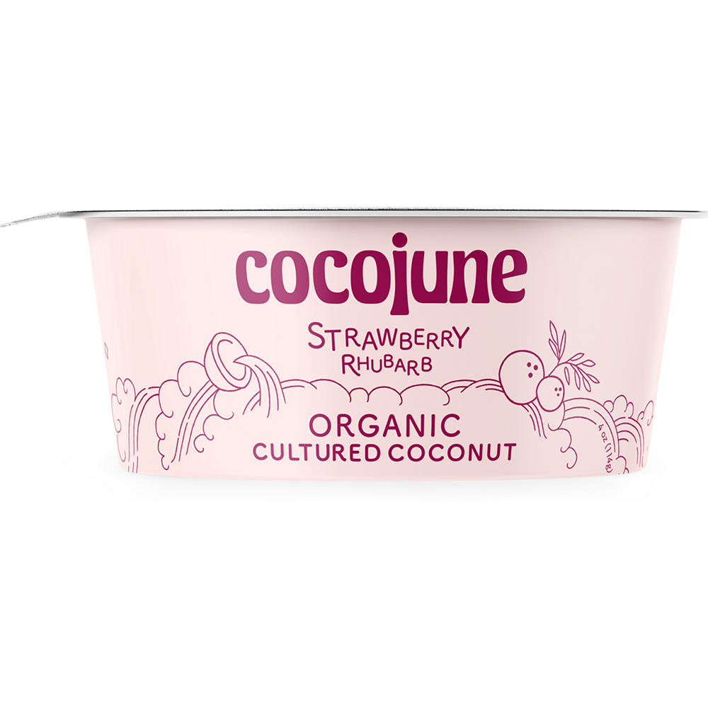Cocojune Organic Strawberry Rhubarb Yogurt, 4 oz
