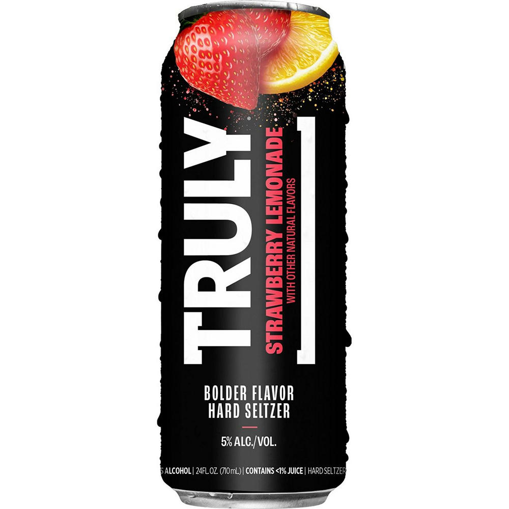 Truly Hard Seltzer Strawberry Lemonade , 24 oz