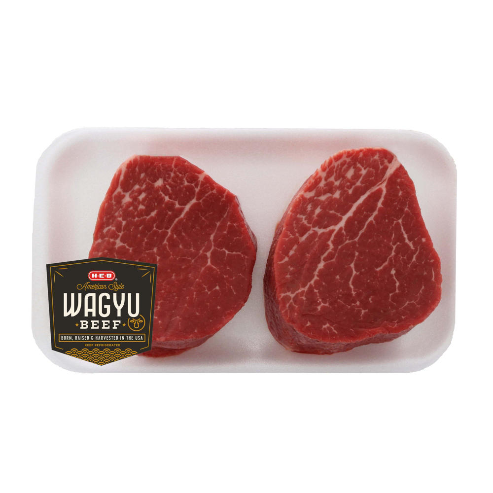 H-E-B American Style Wagyu Beef Tenderloin Steak, Avg. 1.1 lbs