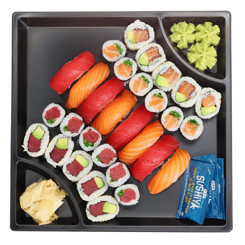 H-E-B Sushiya Sushi Party Tray - Sea Haven - Kosher, 30 pc