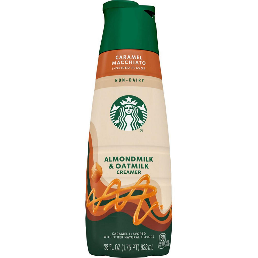 Starbucks Non-Dairy Almond & Oat Milk Liquid Coffee Creamer - Caramel Macchiato, 28 oz