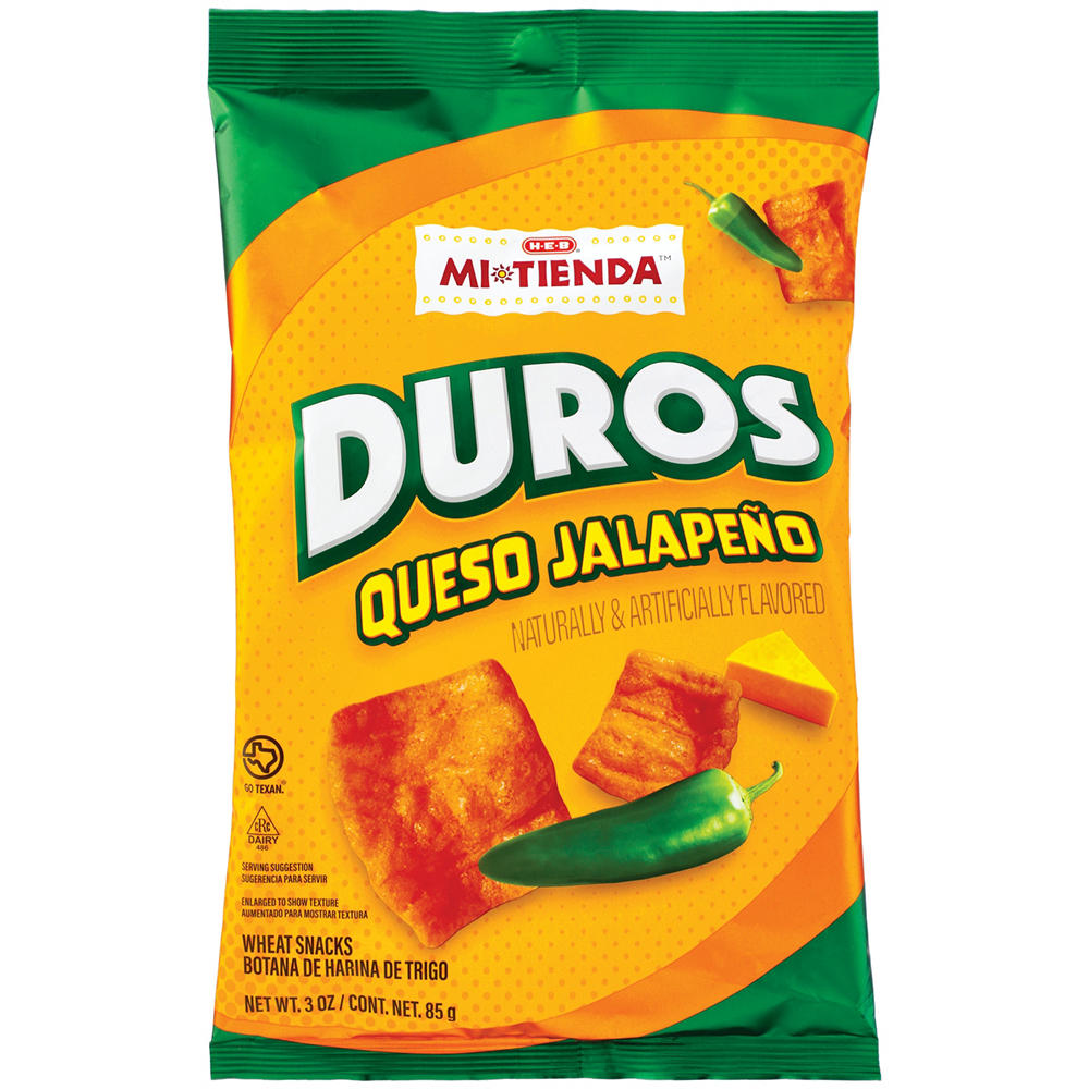 H-E-B Mi Tienda Duros Wheat Puffs Snacks - Queso Jalapeño, 3 oz