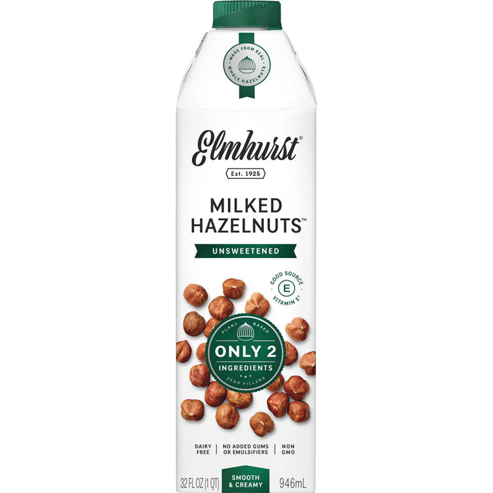 Elmhurst Unsweetened Milked Hazelnuts, 32 oz