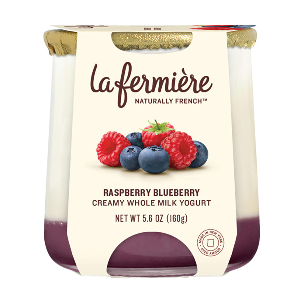 La Fermière Raspberry Blueberry French Yogurt, 5.6 oz