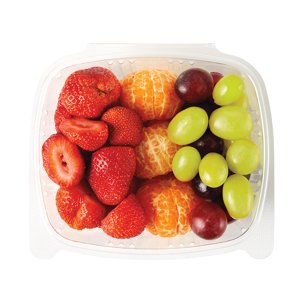 H-E-B Fresh Cut Strawberries, Mandarin Oranges & Grapes - Large, Avg. 1.38 lbs