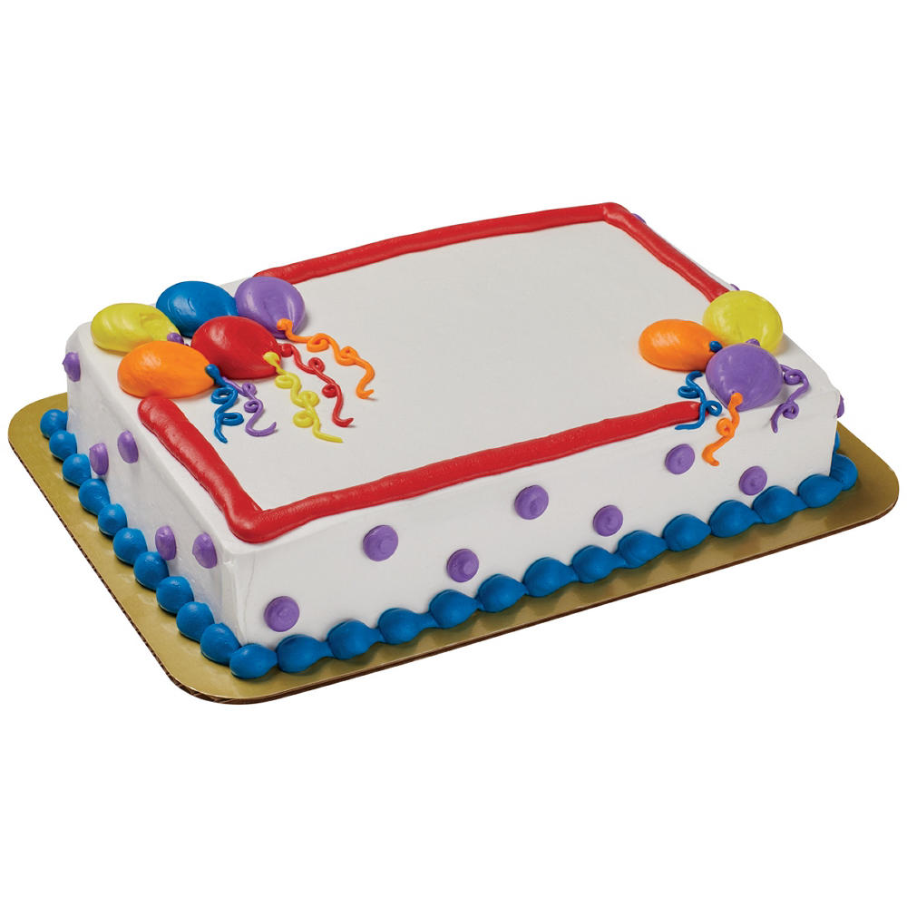 H-E-B Bakery Party Balloons Elite Icing Chocolate Cake, 1/4 Sheet