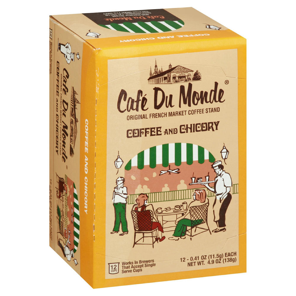 Cafe Du Monde Coffee and Chicory Dark Roast Single Serve Coffee Cups, 12 ct