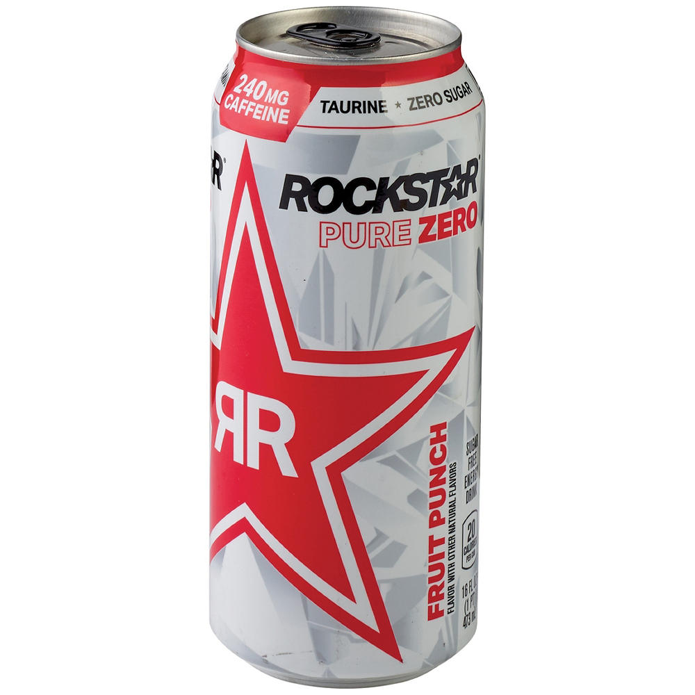 Rockstar Pure Zero Fruit Punch Energy Drink, 16 oz