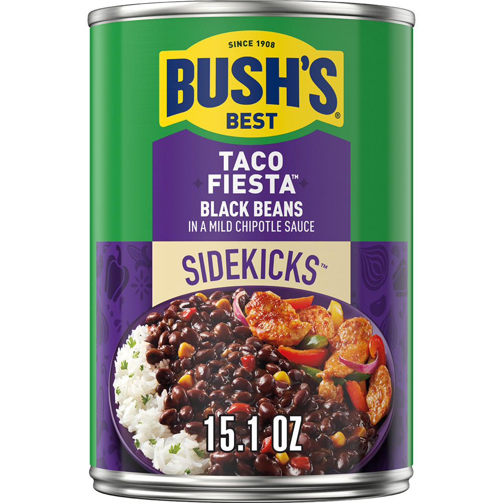 Bush's Best Sidekicks Taco Fiesta Black Beans, 15.1 oz