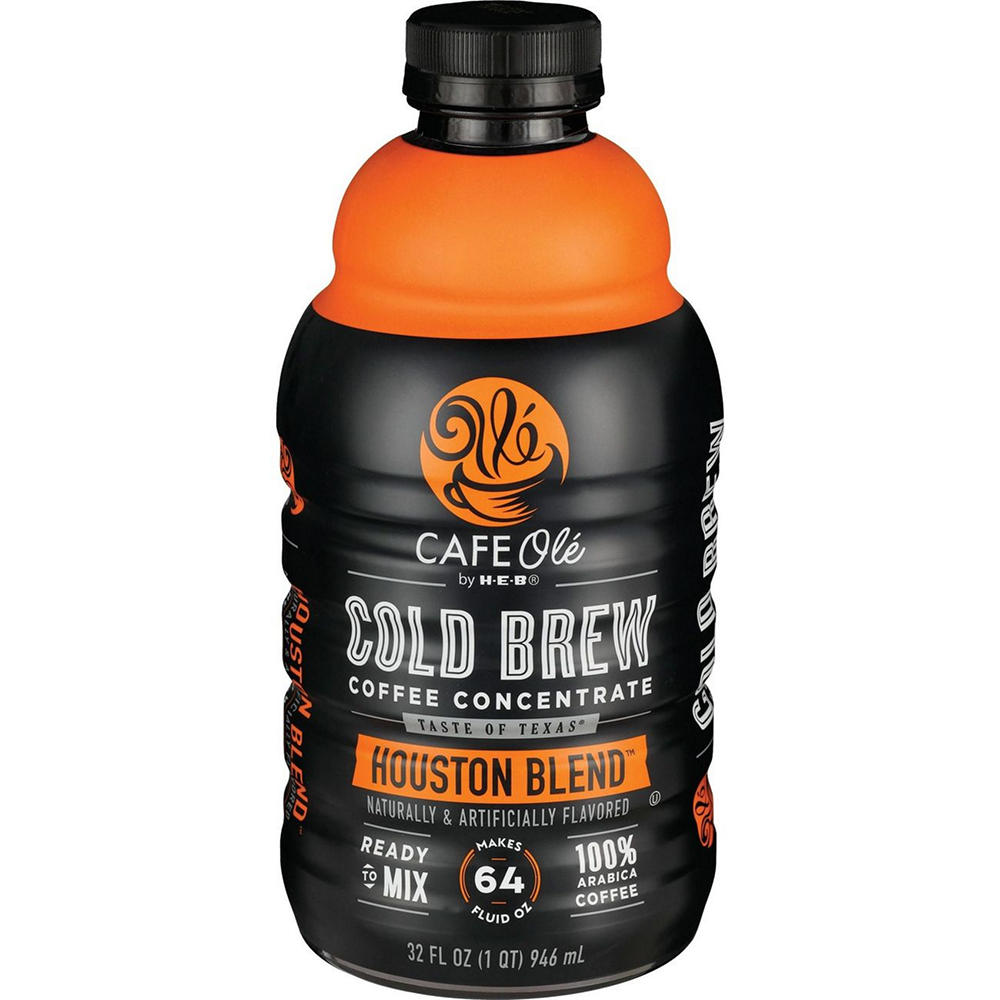 CAFE Olé by H-E-B Cold Brew Coffee Concentrate - Houston Blend, 32 oz