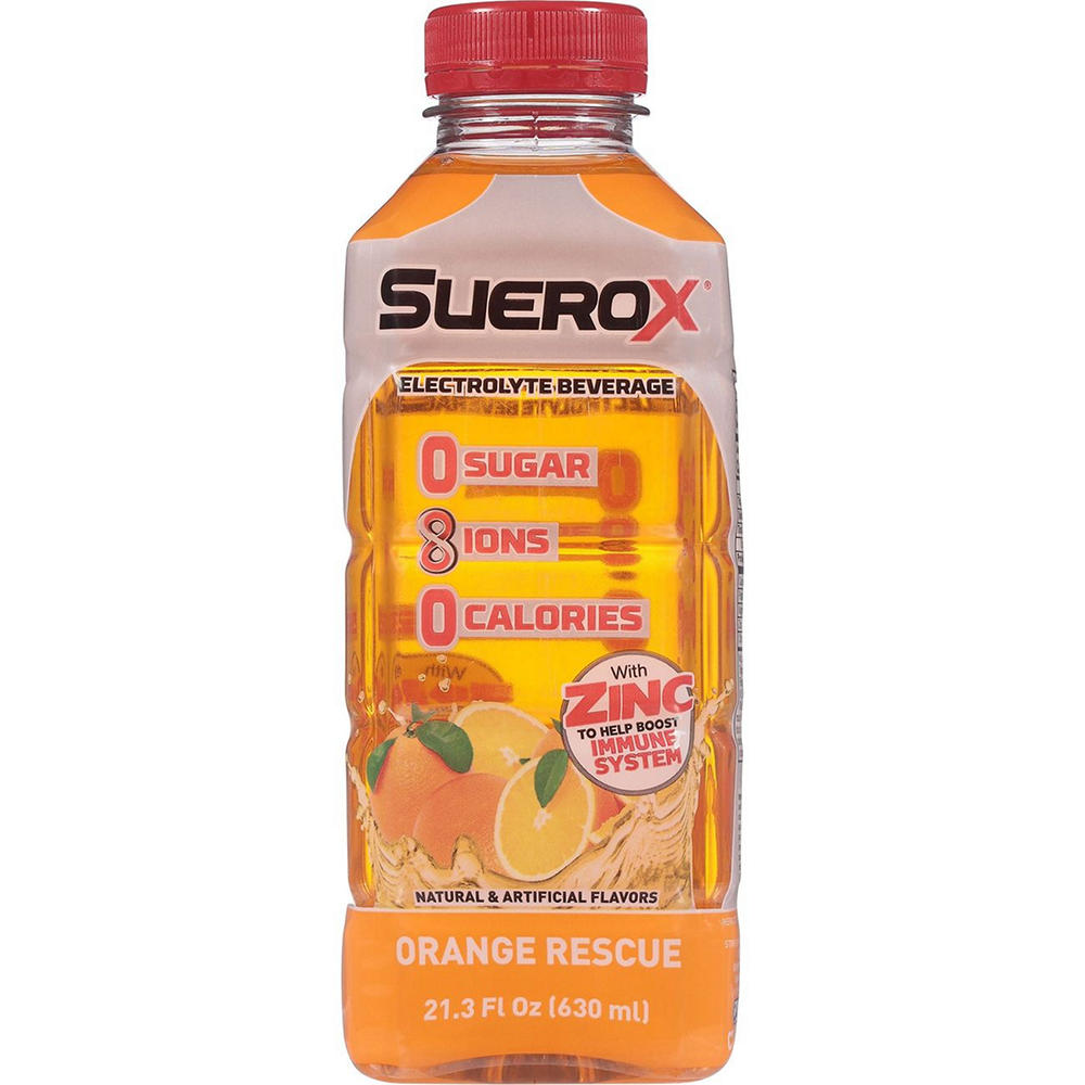 Suerox Orange Rescue Electrolyte Beverage, 21.3 oz