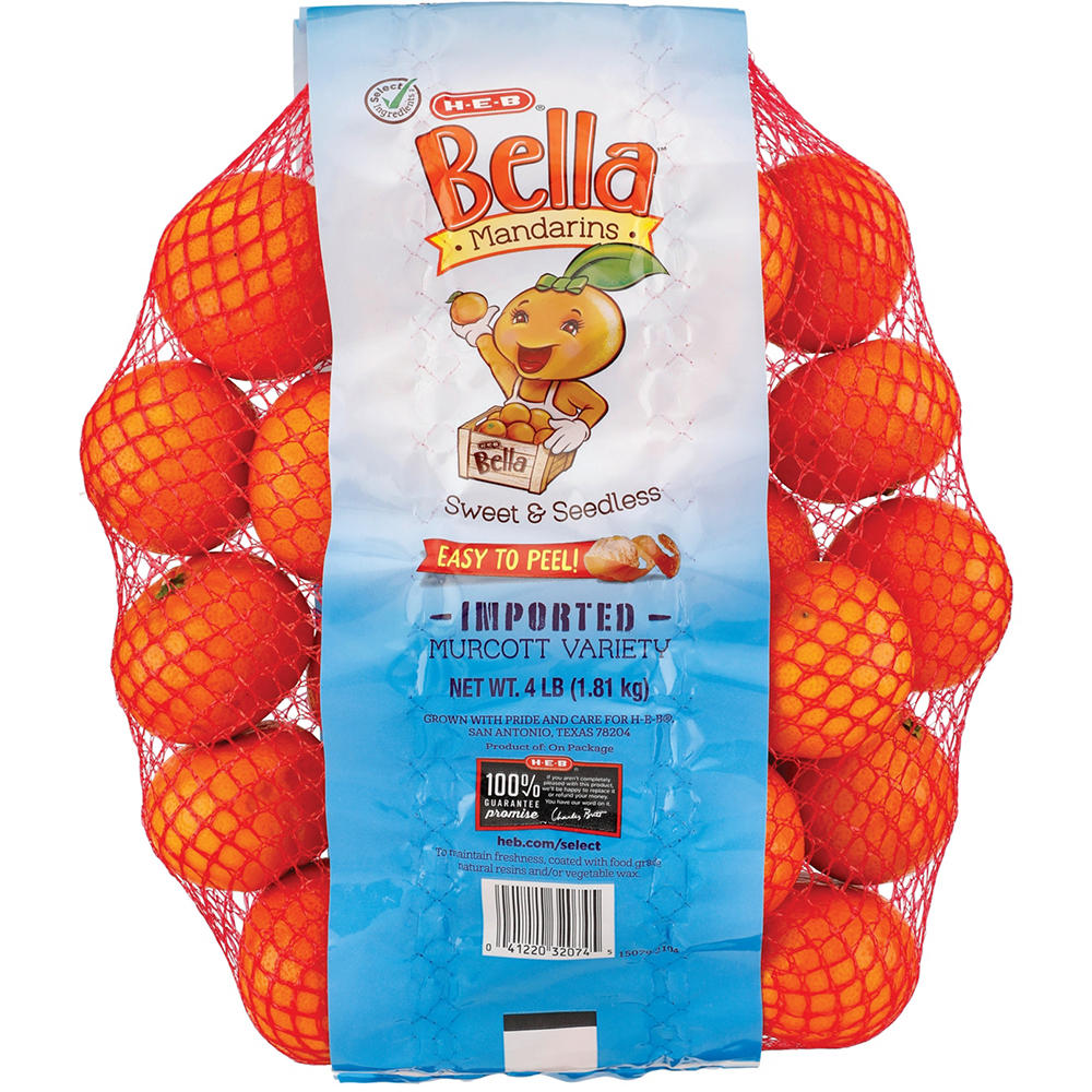 H-E-B Select Ingredients Bella Mandarins, 4 lb bag