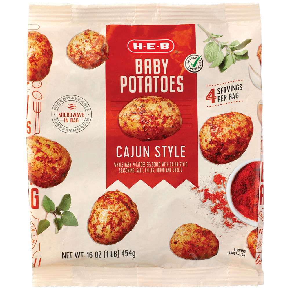 H-E-B Frozen Baby Potatoes - Cajun Style, 16 oz