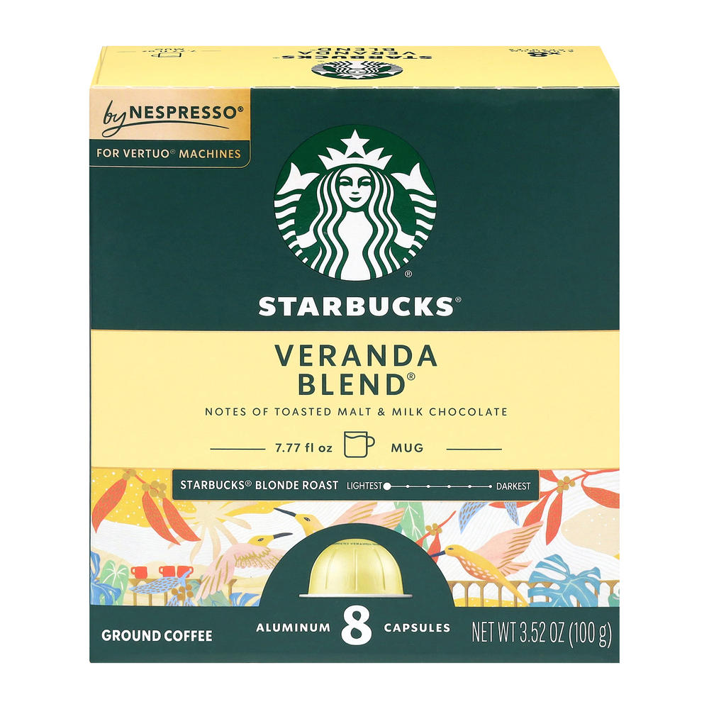 Starbucks Veranda Blend Nespresso Vertuo Capsules, 8 ct