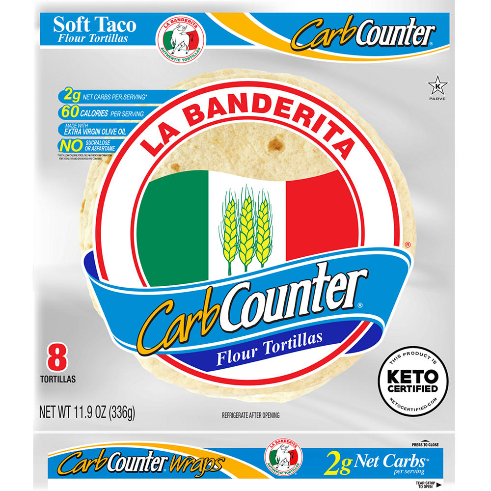 La Banderita Carb Counter Flour Tortillas, 8 ct
