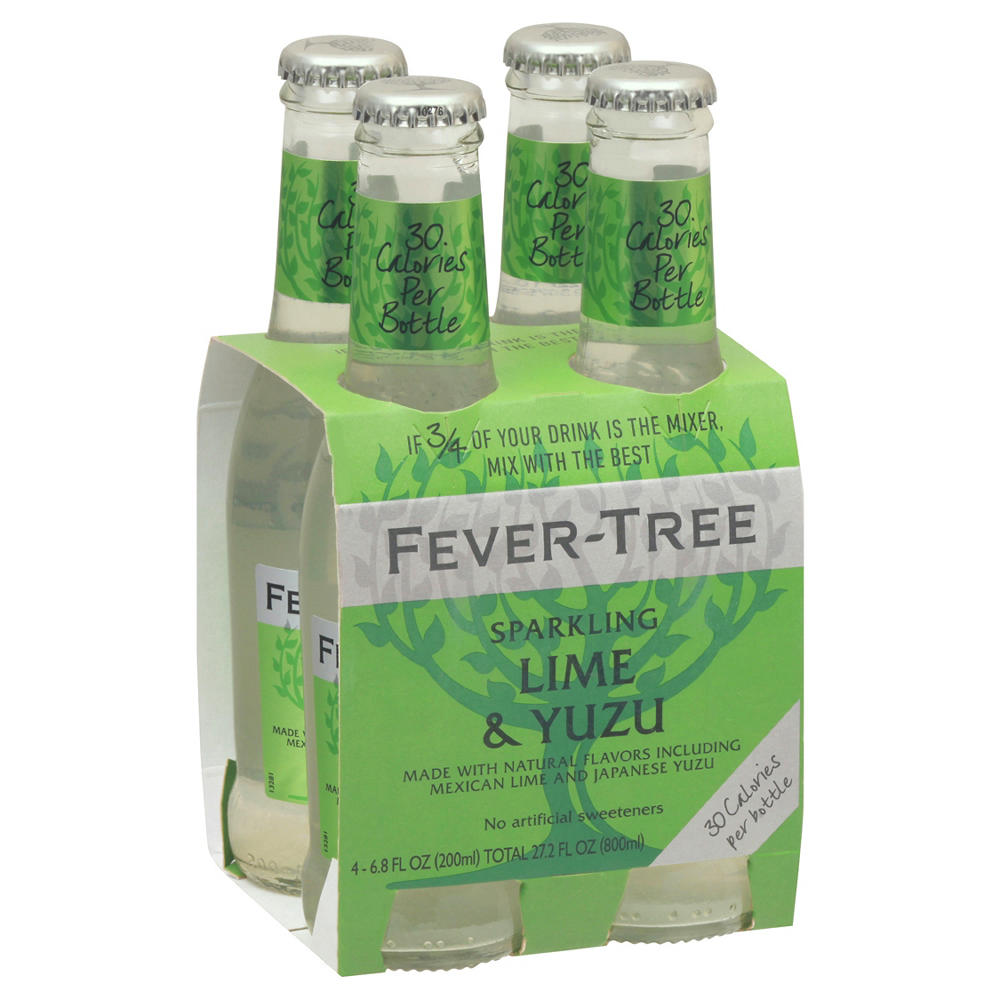 Fever Tree Lime & Yuzu 6.8 oz Bottles, 4 pk