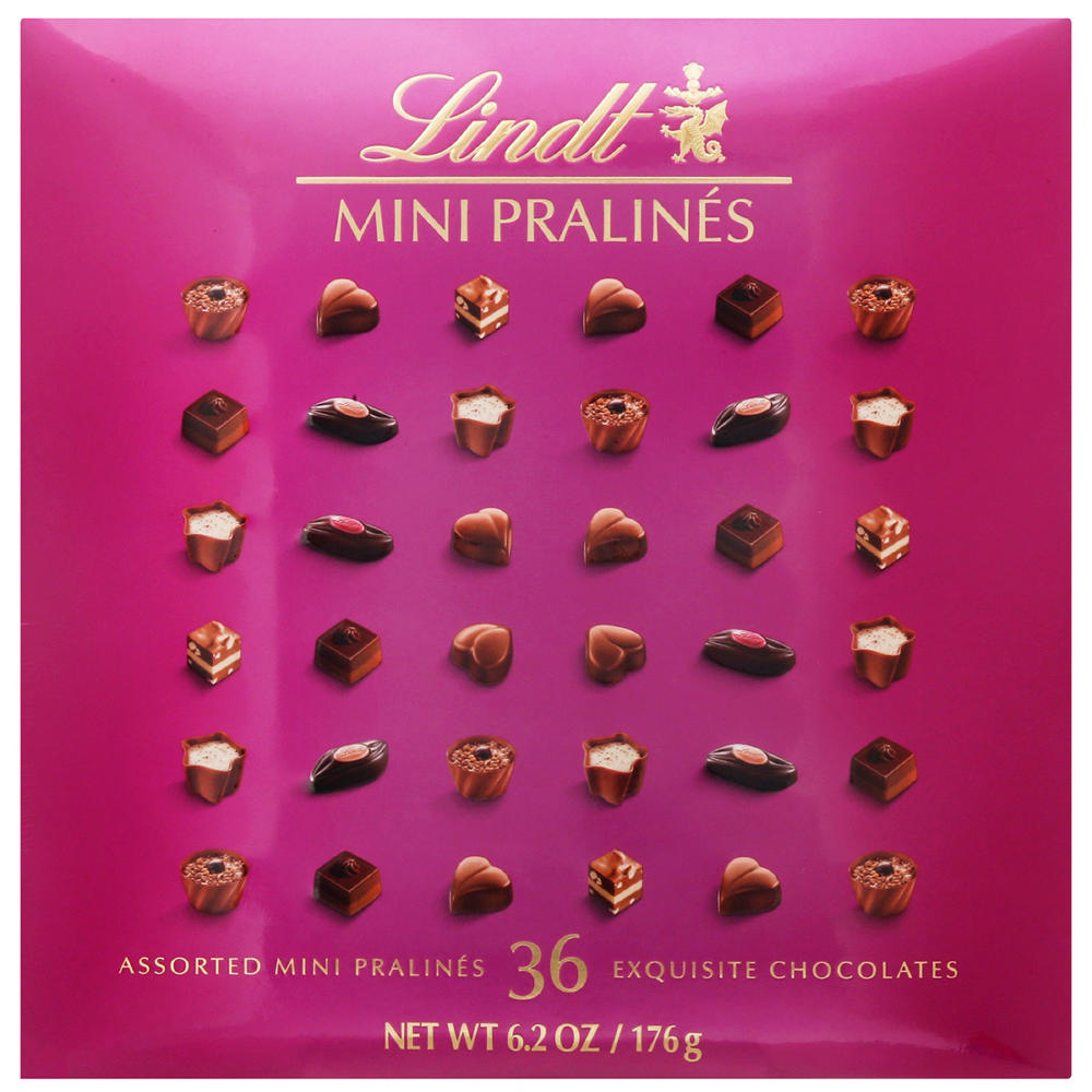 Lindt Lindor Assorted Pralines Magnta Gift Box, 6.2 oz