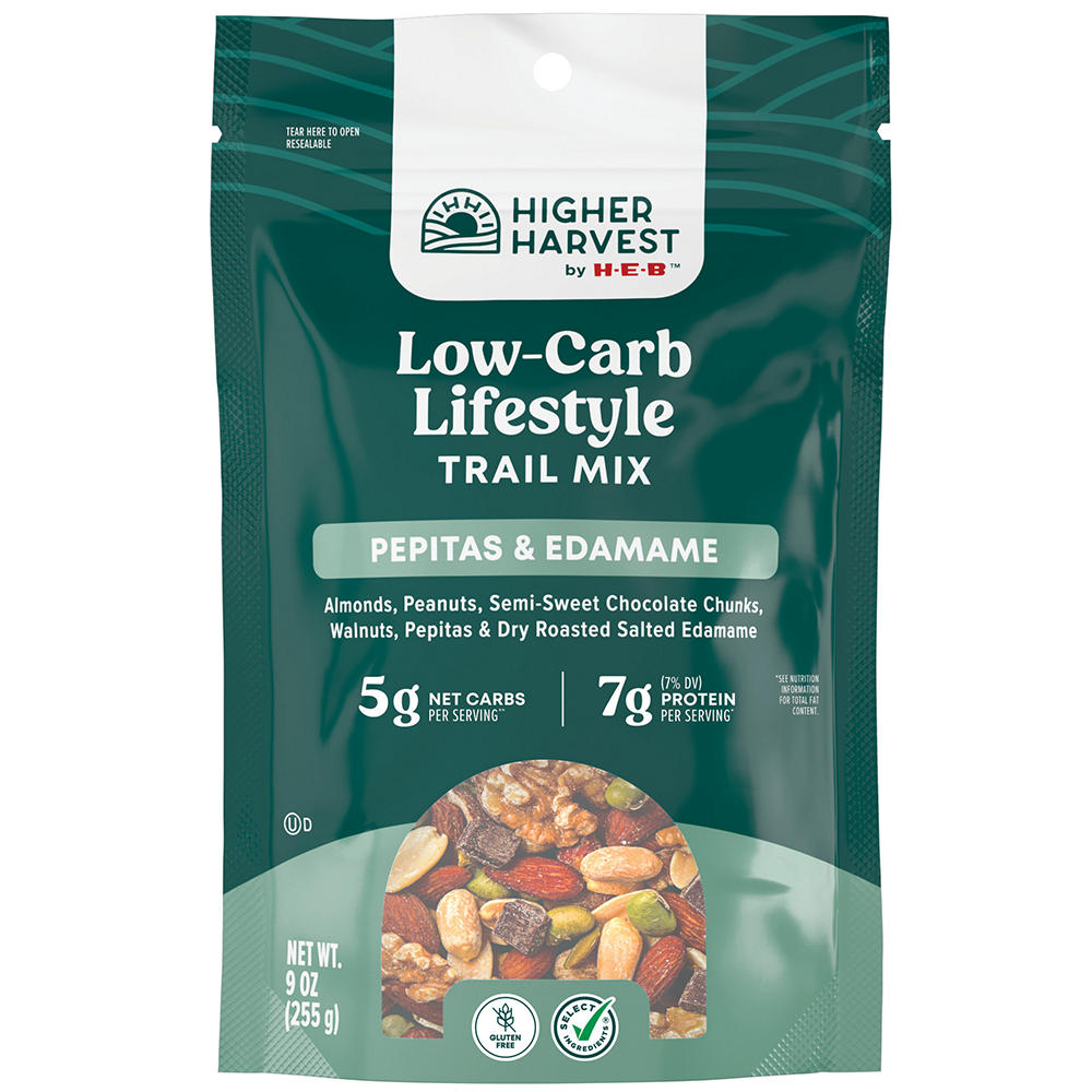 Higher Harvest by H-E-B Low-Carb Lifestyle Trail Mix - Pepitas & Edamame, 9 oz