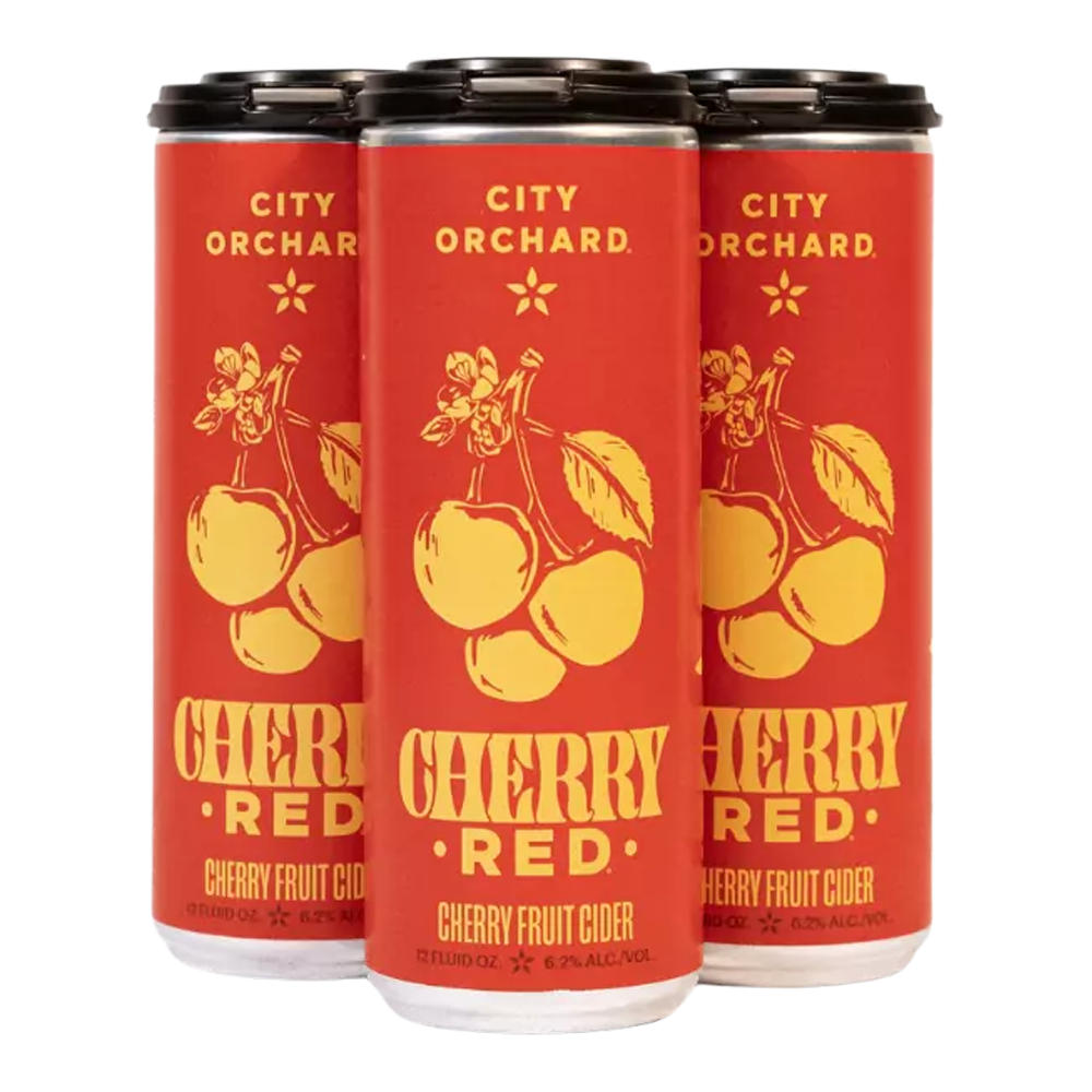 City Orchard Cherry Red Cherry Fruit Cider 4 pk Cans, 12 oz