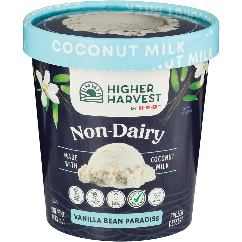 Higher Harvest by H-E-B Non-Dairy Vanilla Bean Paradise Frozen Dessert, 1 pt