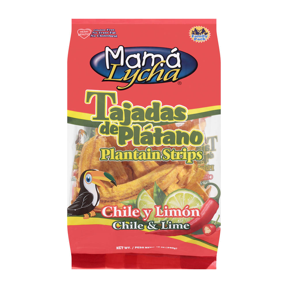 Mama Lycha Chile Limon Plantain Chips, 12 oz