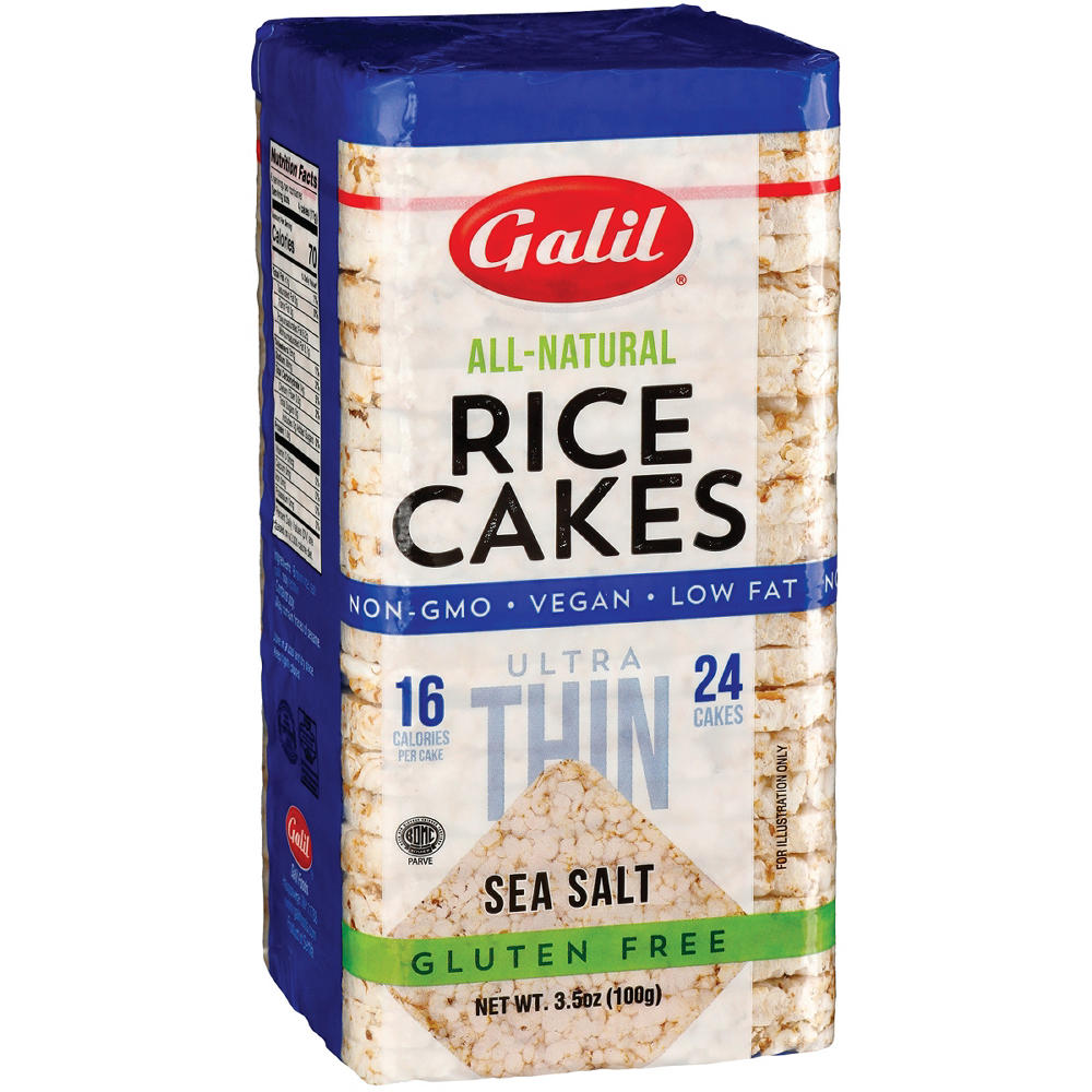 Galil Kosher Ultra Thin Rice Cakes - Sea Salt, 24 ct