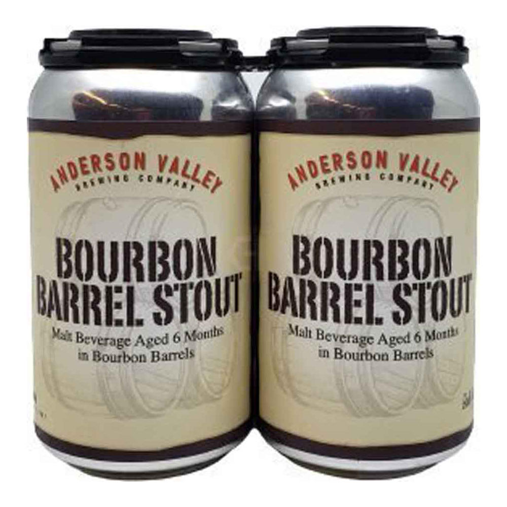 Anderson Valley Bourbon Barrel Stout Craft Beer 4 pk Cans, 12 oz