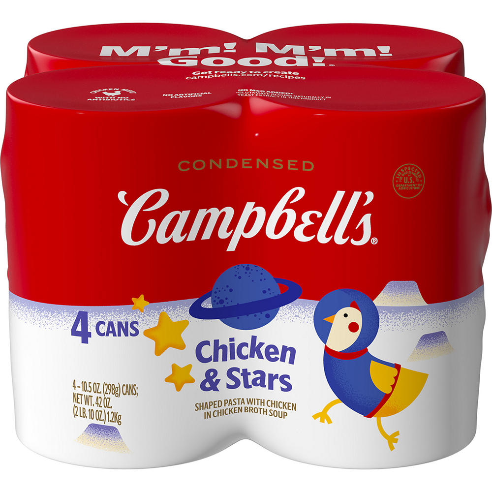 Campbell's Condensed Chicken and Stars Soup 4 pk Cans, 10.5 oz