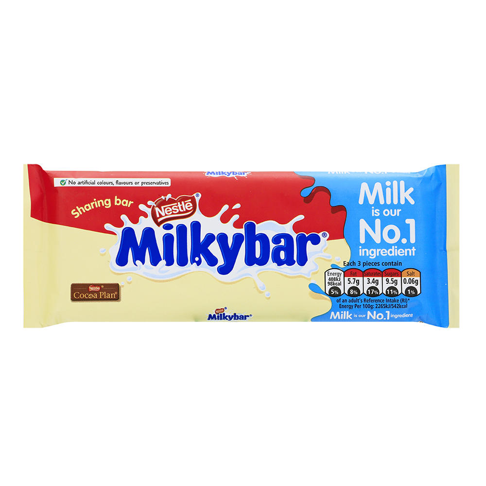 Nestle Milkybar White Chocolate Candy Bar - Sharing Size, 3.2 oz