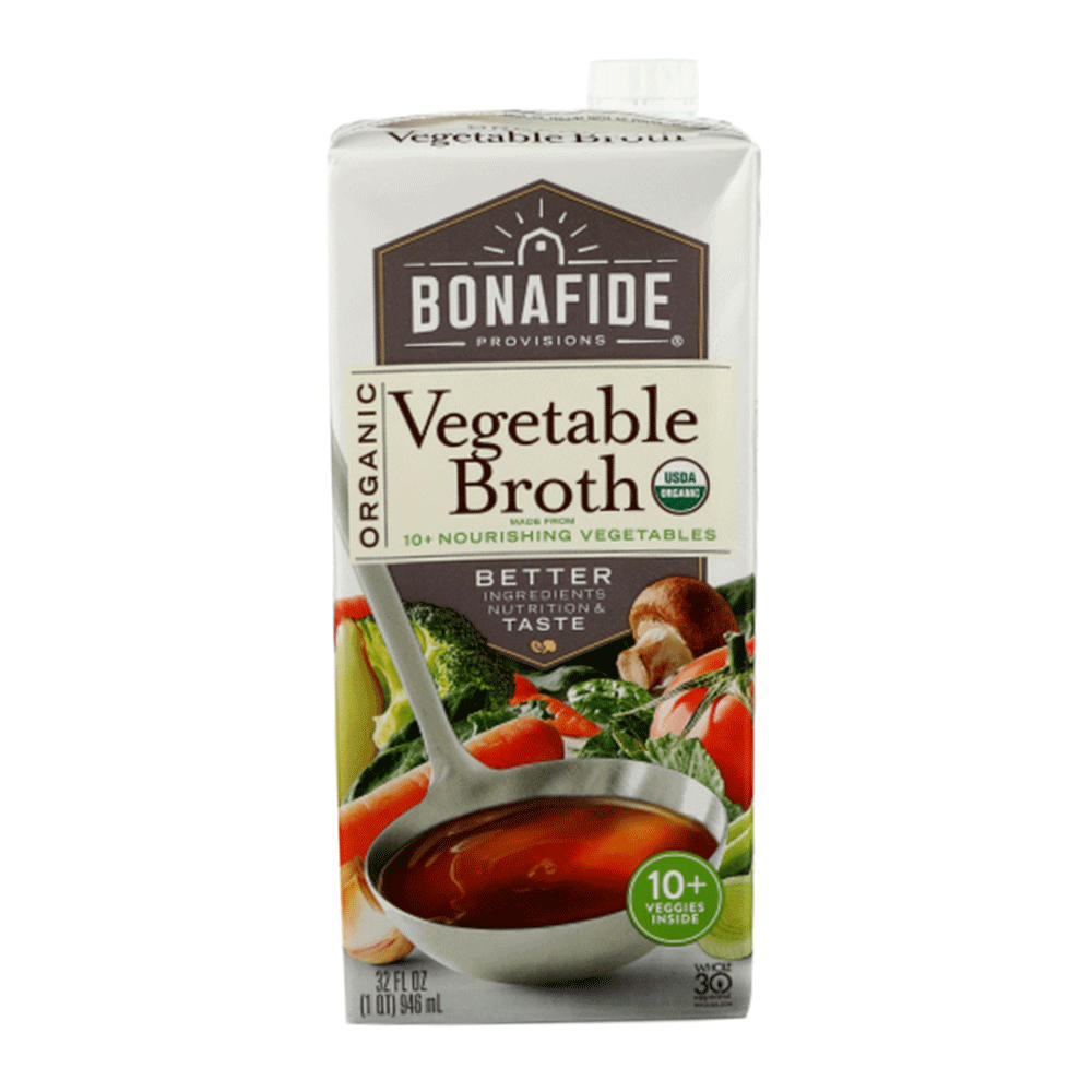 Bonafide Provisions Organic Vegetable Broth, 32 fl oz