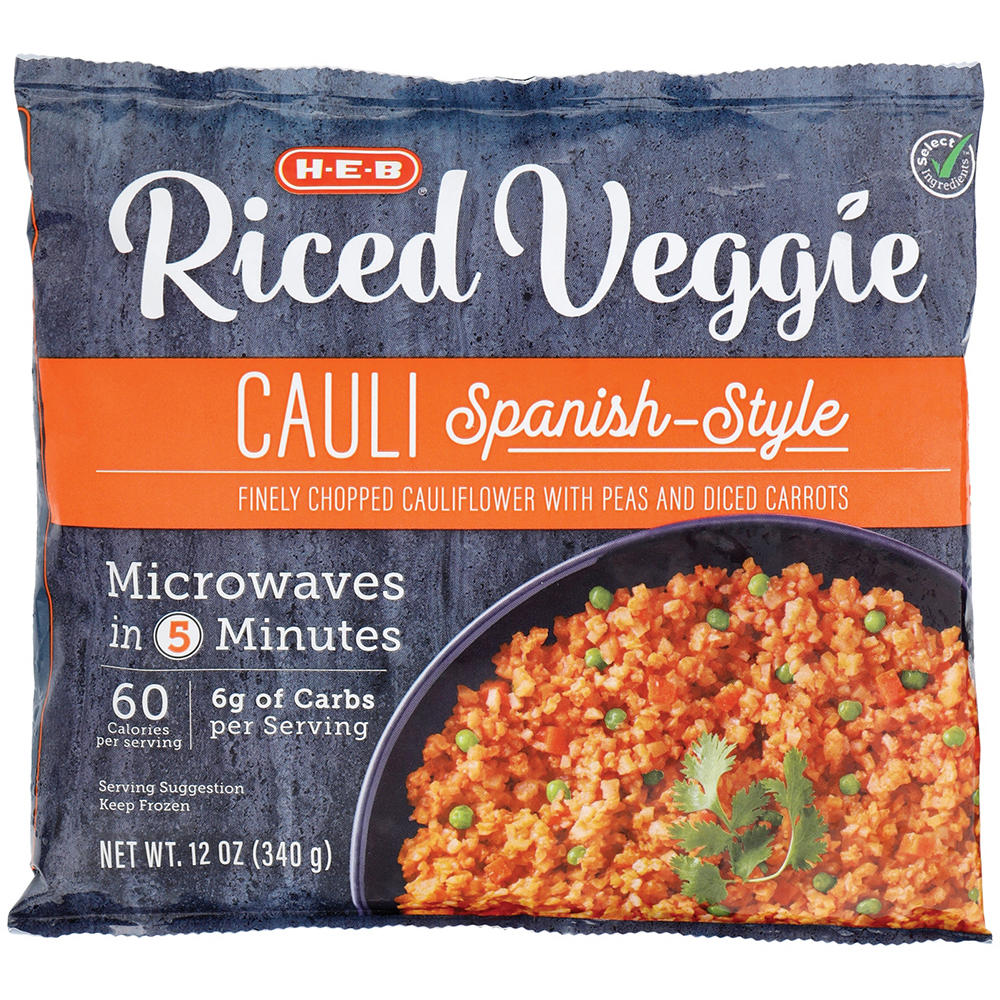 H-E-B Frozen Riced Veggie Spanish-Style Cauli Rice, 12 oz