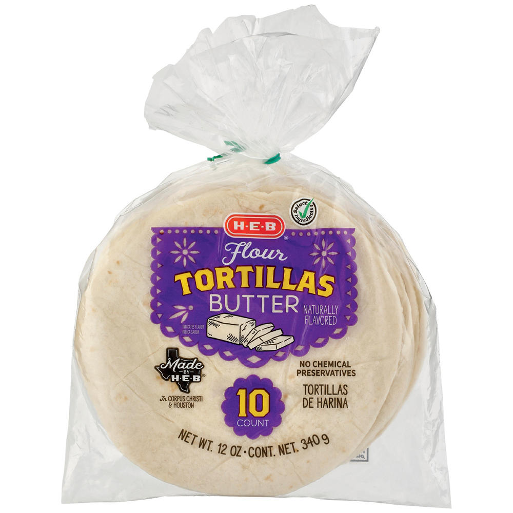 H-E-B Butter Flour Tortillas, 10 ct