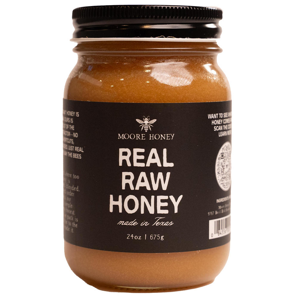 Moore Honey Real Raw Honey, 24 oz