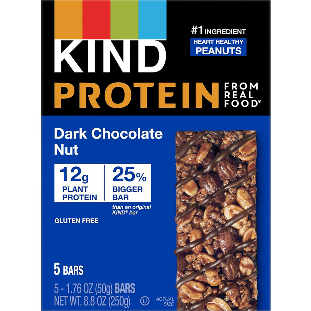 Kind 12g Protein Bars - Dark Chocolate Nut, 5 ct